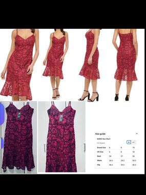 BNWT Guess floral embroidered mermaid dress
